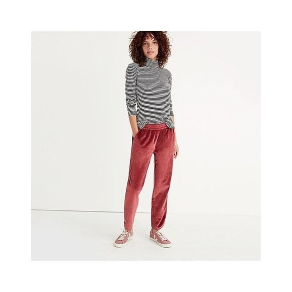 Madewell | Pants & Jumpsuits | Madewell Womens S Pink Velvet Pull On 